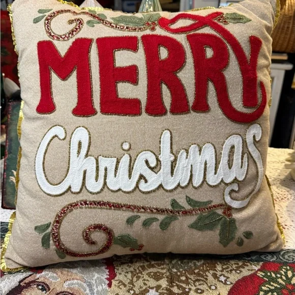 Pier1 Imports Merry Christmas Throw Pillow - Picture 2 of 6